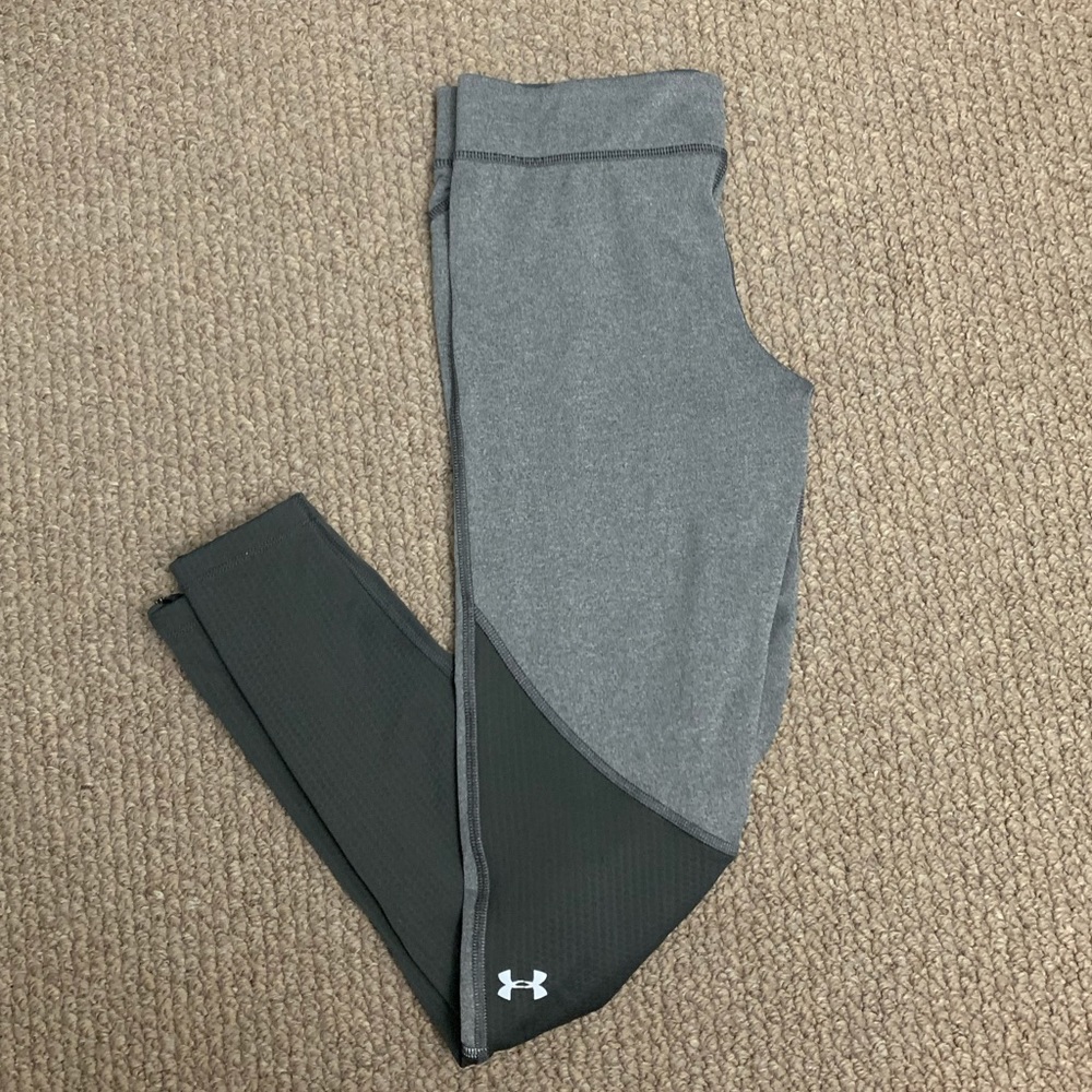 Gray Under Armour Cold Gear Running Tight